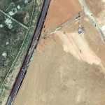 Maxar Satellite Image Shows Wall Construction Near Rafah Border