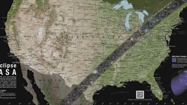 2024 Solar Eclipse Map QR Code
