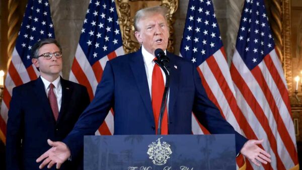 Johnson Joins Trump at Mar-a-Lago for Election Integrity Announcement