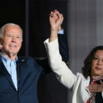 Biden and Harris at July 4th fireworks, White House 2024