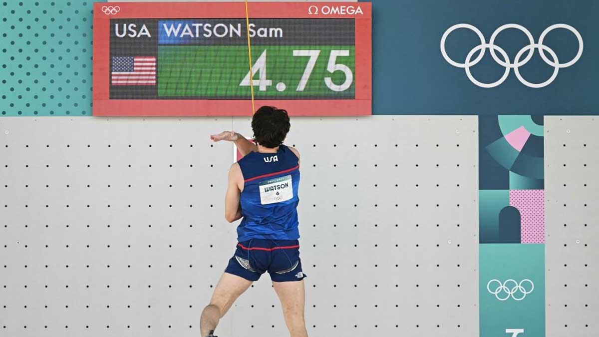Sam Watson Climbing Record moment