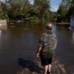 Person surveys Steinhatchee flood
