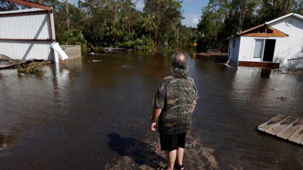 Person surveys Steinhatchee flood