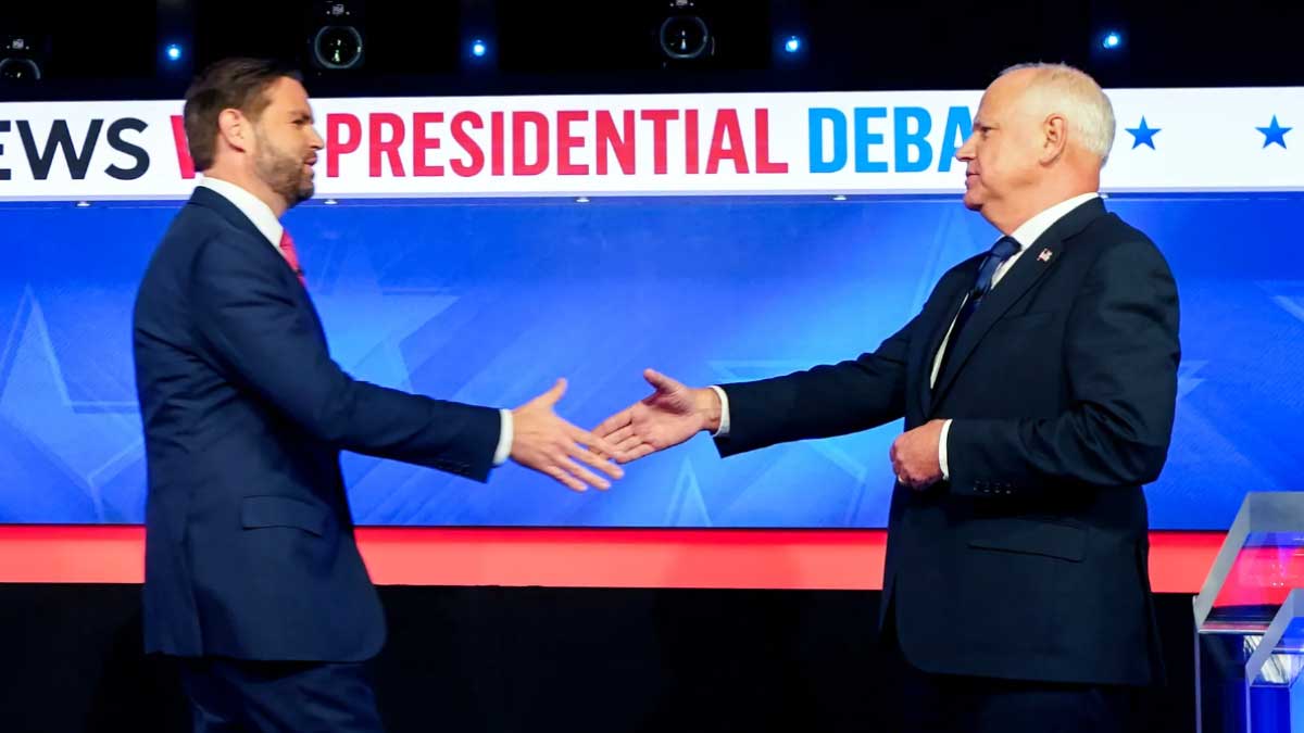 Vance and Walz in vice presidential debate