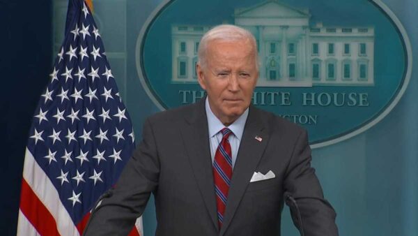 Biden Attends White House Daily Briefing