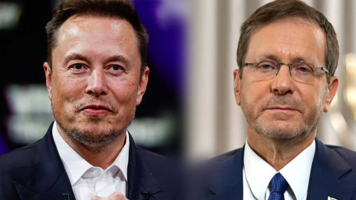 musk and Isaac Herzog