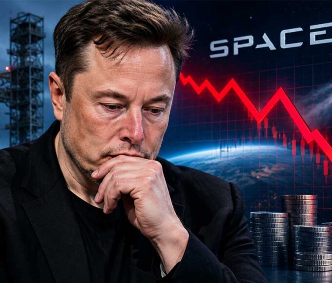 Elon Musk during SpaceX stock selloff