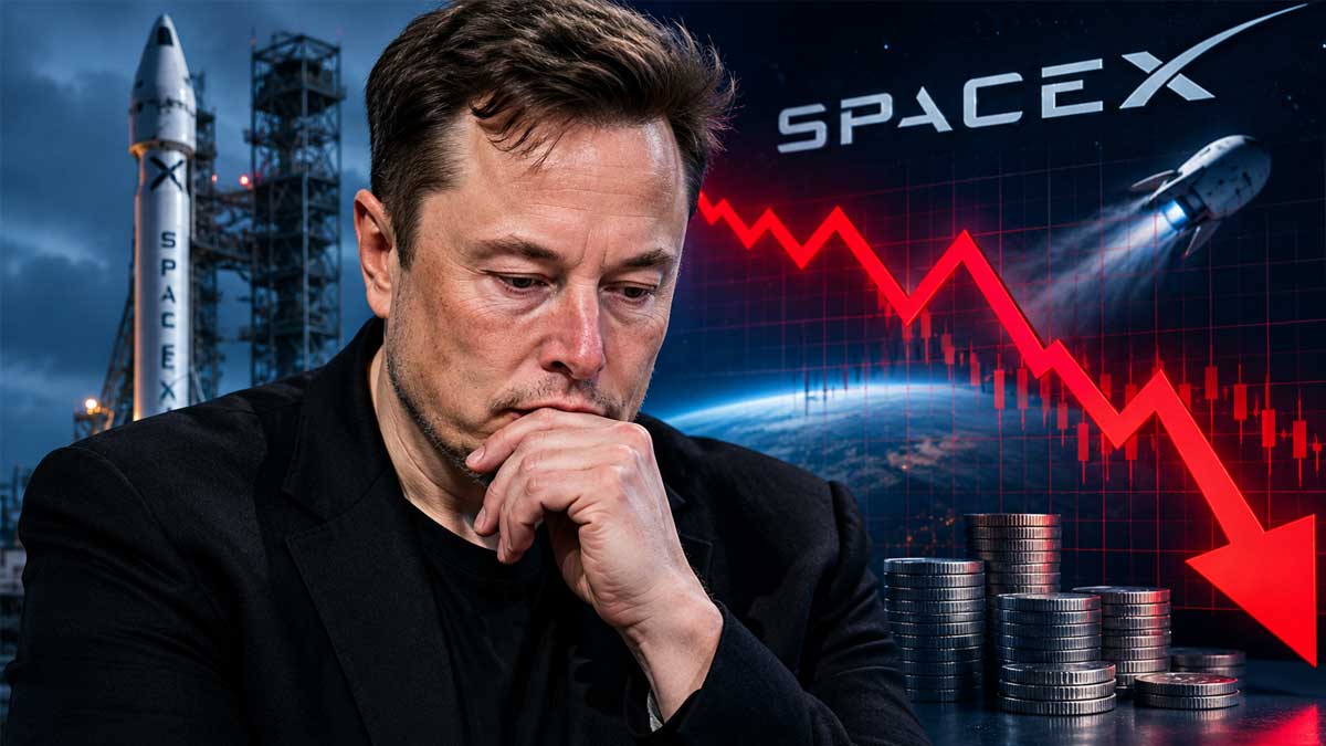 Elon Musk during SpaceX stock selloff