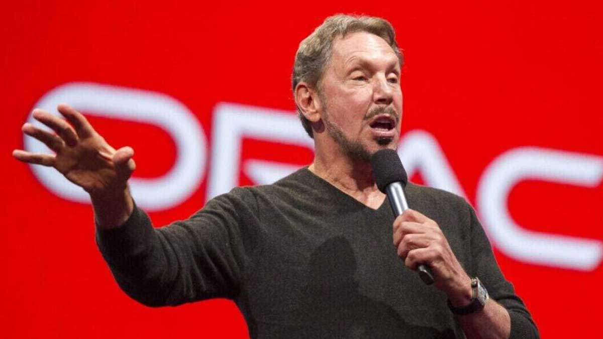Larry Ellison with Oracle stock market decline