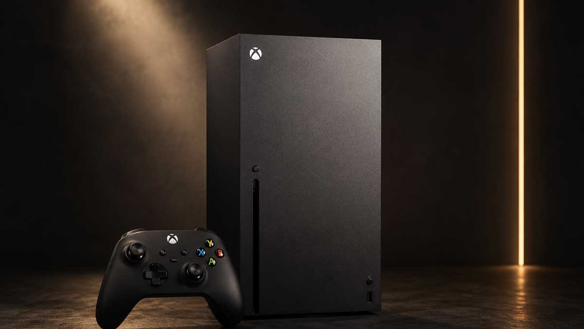 Xbox console and controller gaming setup