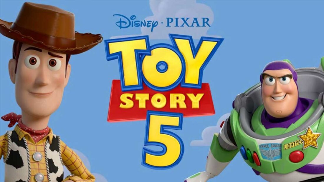 Toy Story 5 characters facing modern technology
