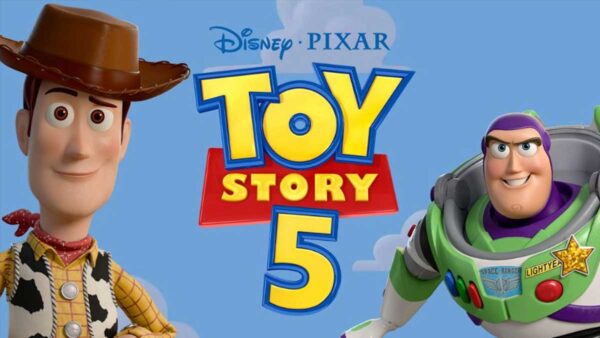 Toy Story 5 characters facing modern technology