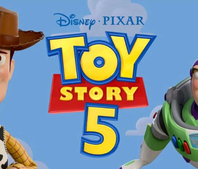 Toy Story 5 characters facing modern technology