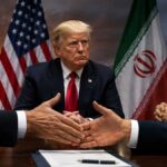 Trump and Iran deal negotiations concept