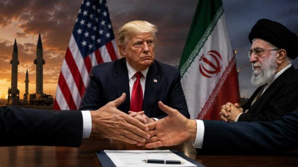Trump and Iran deal negotiations concept
