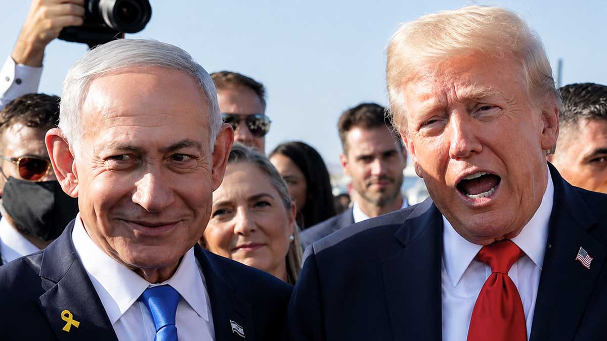 Trump and Netanyahu during a public appearance amid Iran deal tensions