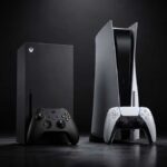 Xbox and PS5 gaming consoles