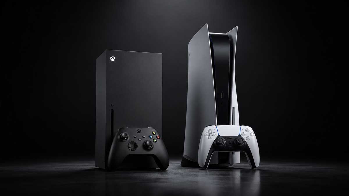 Xbox and PS5 gaming consoles