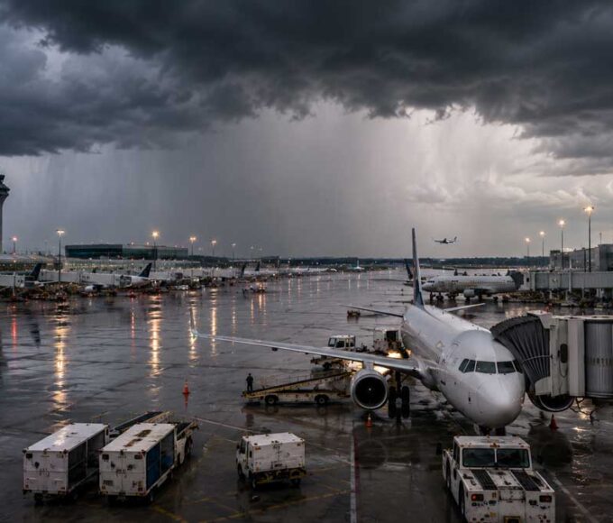 Storms disrupt flights at major U.S. airports