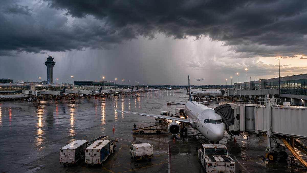 Storms disrupt flights at major U.S. airports