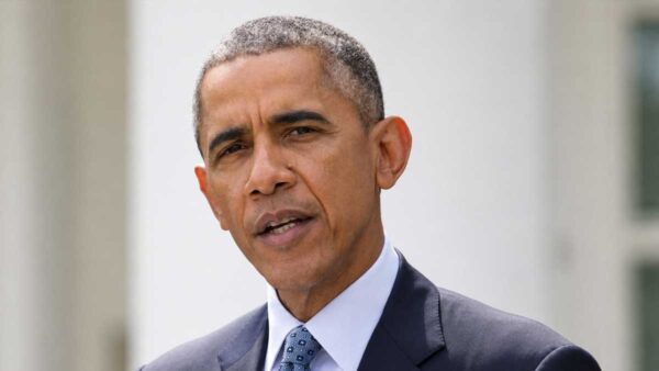 Barack Obama speaking during podcast interview
