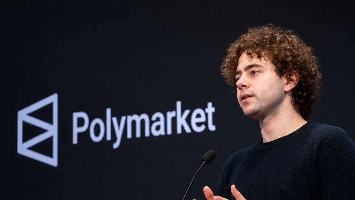 Polymarket CEO on stage