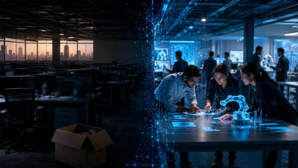 AI and workforce transformation concept