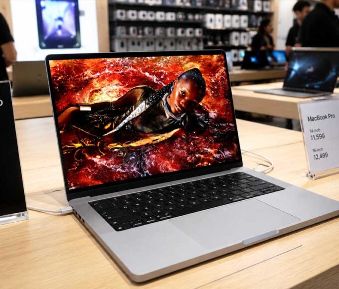 Apple MacBook Pro with vibrant OLED display