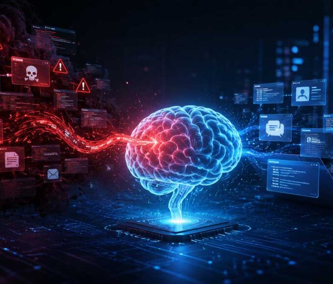 AI prompt injection cybersecurity attack concept