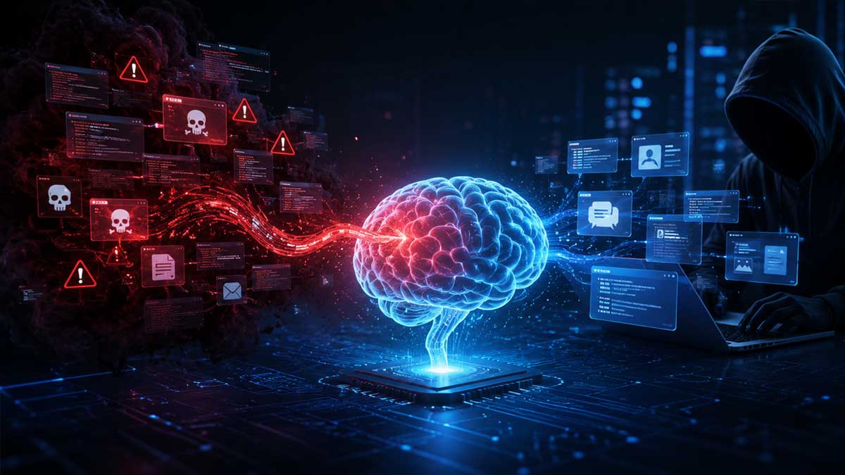 AI prompt injection cybersecurity attack concept