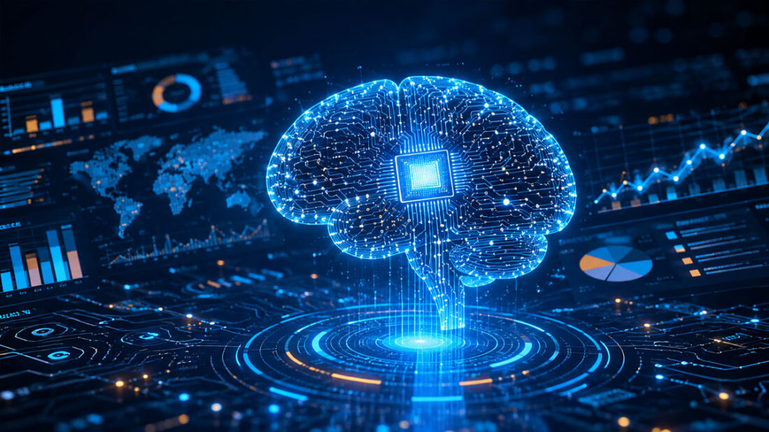 AI-powered business leadership concept
