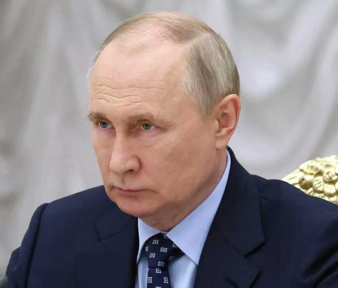 Vladimir Putin during official meeting