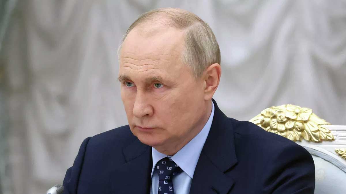 Vladimir Putin during official meeting