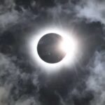 Total solar eclipse over Earth