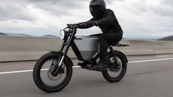 ONYX RCR 80V electric bike on road