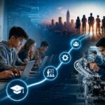 Students learning AI workforce skills