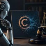 AI-generated content and copyright concept