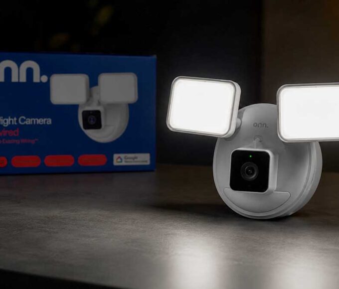 Onn Outdoor Floodlight Camera Hardwired