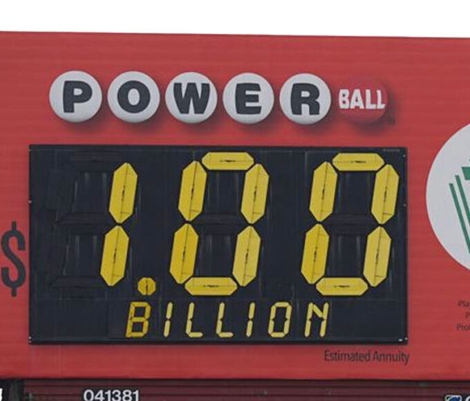 Illinois Powerball jackpot ticket and lottery balls
