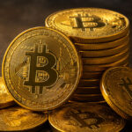 Bitcoin symbol with $80,000 price marker
