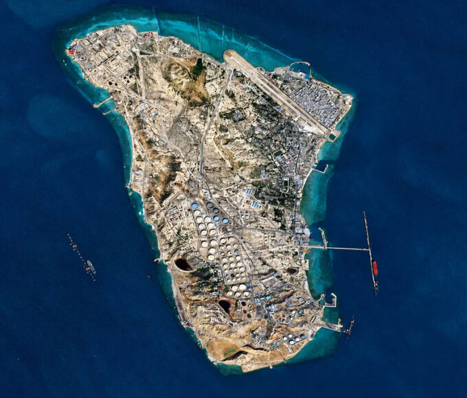 Kharg Island aerial view
